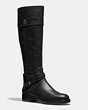 COACH®,ELM BOOT,Leather,Black,Front View