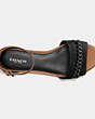 COACH®,SEABREEZE SANDAL,Leather,Black/Saddle,Inside View,Top View