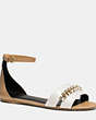 COACH®,SEABREEZE SANDAL,Leather,CHALK/NUDE,Front View