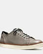 COACH®,YORK LACE SNEAKER,Leather,ASH,Front View