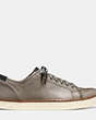 COACH®,YORK LACE SNEAKER,Leather,ASH,Angle View
