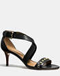 COACH®,MADISON HEEL,Leather,Black,Front View