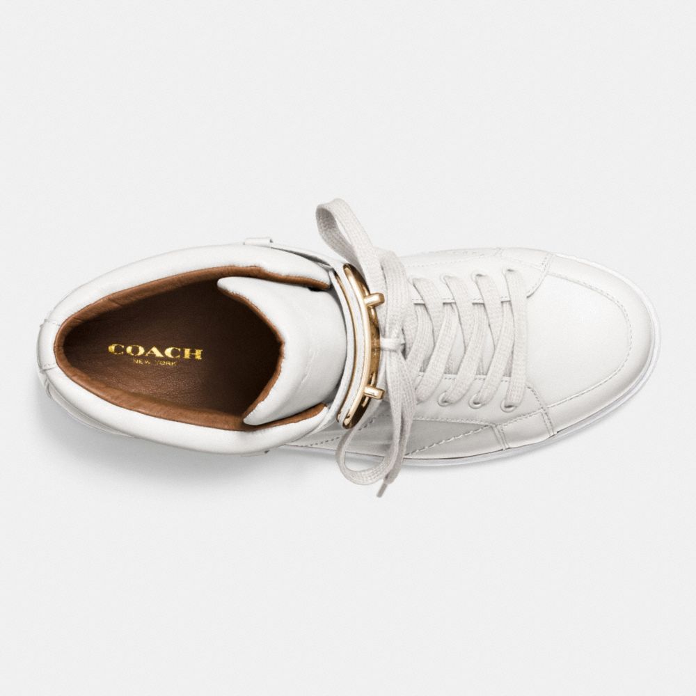 COACH®,RICHMOND SWAGGER SNEAKER,Leather,White,Inside View,Top View