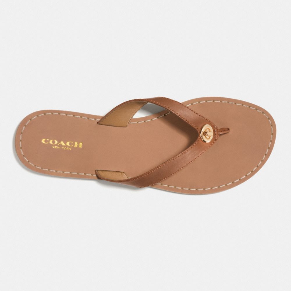 COACH®,CHAPEL SANDAL,Leather,Saddle,Inside View,Top View