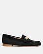 COACH®,KIMMIE LOAFER,Suede,Black,Angle View
