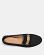 COACH®,KIMMIE LOAFER,Suede,Black,Inside View,Top View