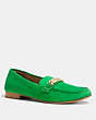 COACH®,KIMMIE LOAFER,Suede,GREEN,Front View
