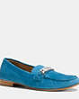COACH®,KIMMIE LOAFER,Suede,Peacock dark turquoise,Front View