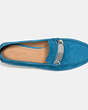 COACH®,KIMMIE LOAFER,Suede,Peacock dark turquoise,Inside View,Top View