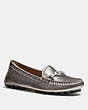 COACH®,ARLENE MOCCASIN,Leather,WARM PEWTER,Front View