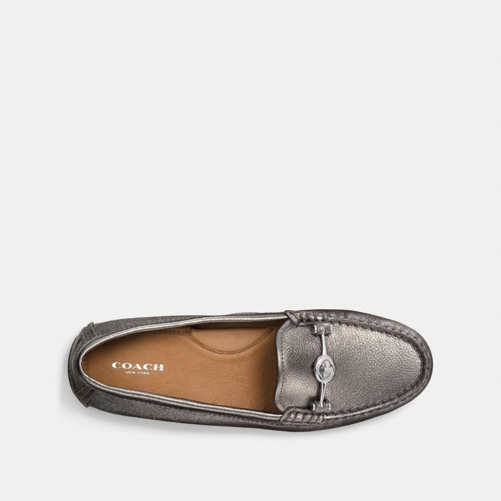 COACH®,ARLENE MOCCASIN,Leather,WARM PEWTER,Inside View,Top View
