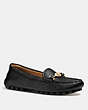 COACH®,ARLENE MOCCASIN,Leather,Black,Front View
