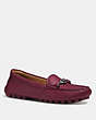 COACH®,ARLENE MOCCASIN,Leather,Burgundy,Front View