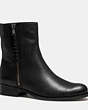 COACH®,AUBURN BOOT,Leather,Black,Front View