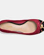 COACH®,NOELLA FLAT,Leather,BLACK CHERRY/BLACK,Inside View,Top View