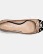 COACH®,NOELLA FLAT,Leather,NUDE/BLACK,Inside View,Top View