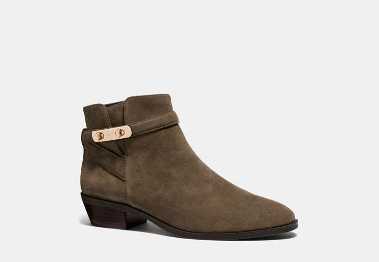 COACH®,COLEEN BOOTIE,Leather,FATIGUE,Front View