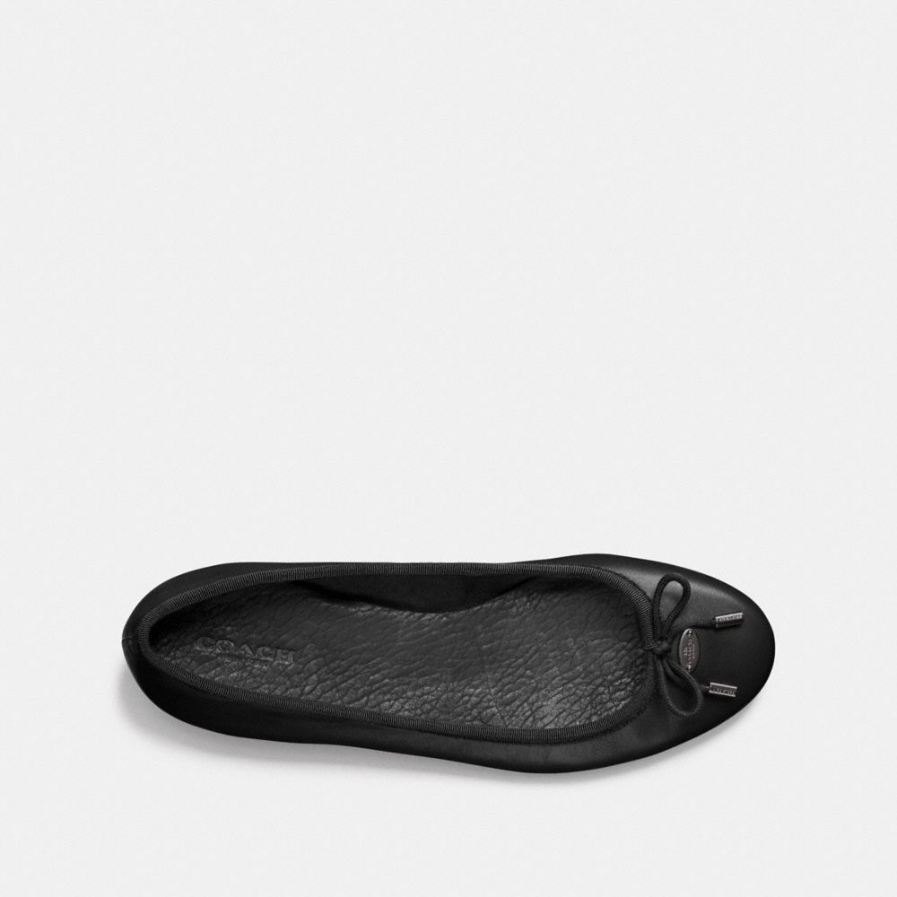 COACH®,LARA FLAT,Leather,Black,Inside View,Top View