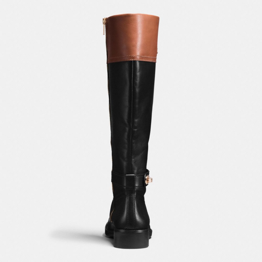 COACH®,EVA BOOT,Leather,Black/Saddle,Alternate View