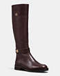 COACH®,EVA BOOT,Leather,CHESTNUT/CHESTNUT,Front View