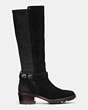 COACH®,PEARLA BOOT,Suede,Black,Angle View