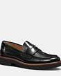 COACH®,INDIE LOAFER,Leather,Black,Front View