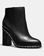 COACH®,JUSTINA BOOTIE,Leather,Black,Front View