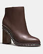 COACH®,JUSTINA BOOTIE,Leather,MINK,Front View