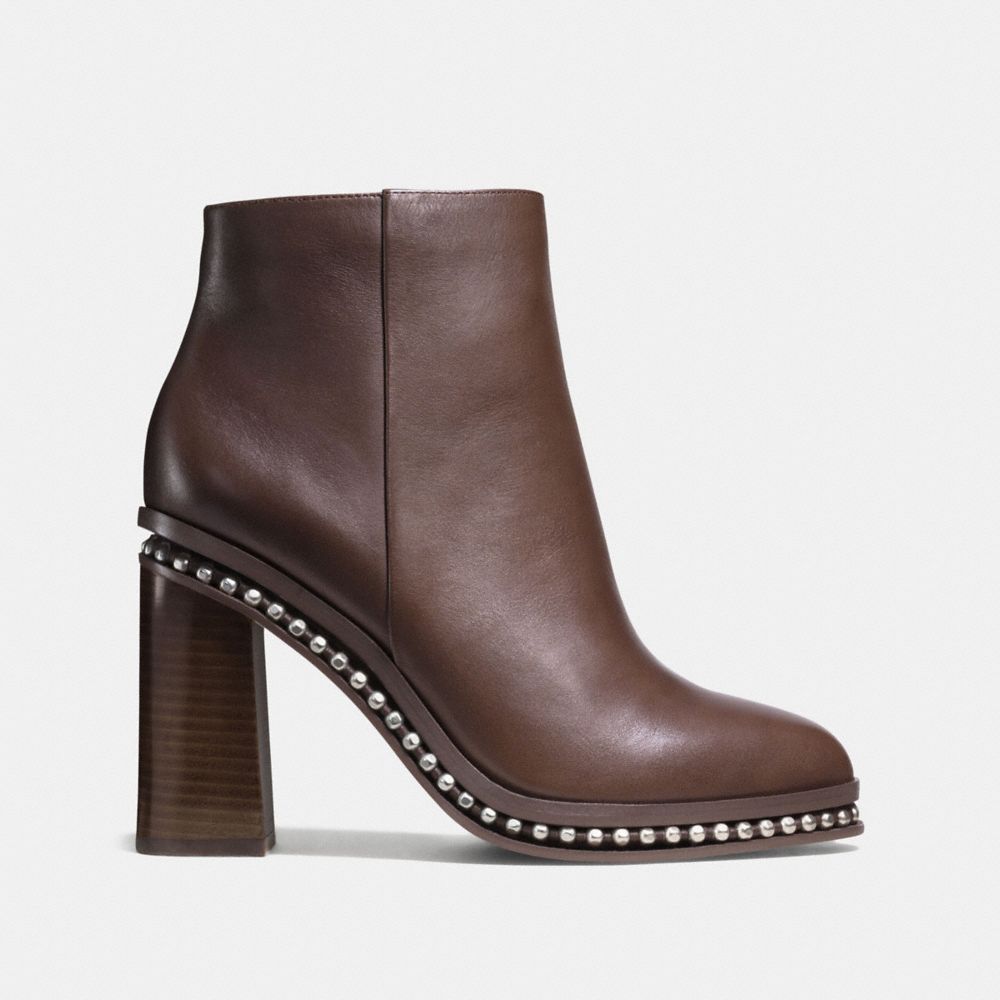 COACH®,JUSTINA BOOTIE,Leather,MINK,Angle View
