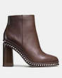 COACH®,JUSTINA BOOTIE,Leather,MINK,Angle View