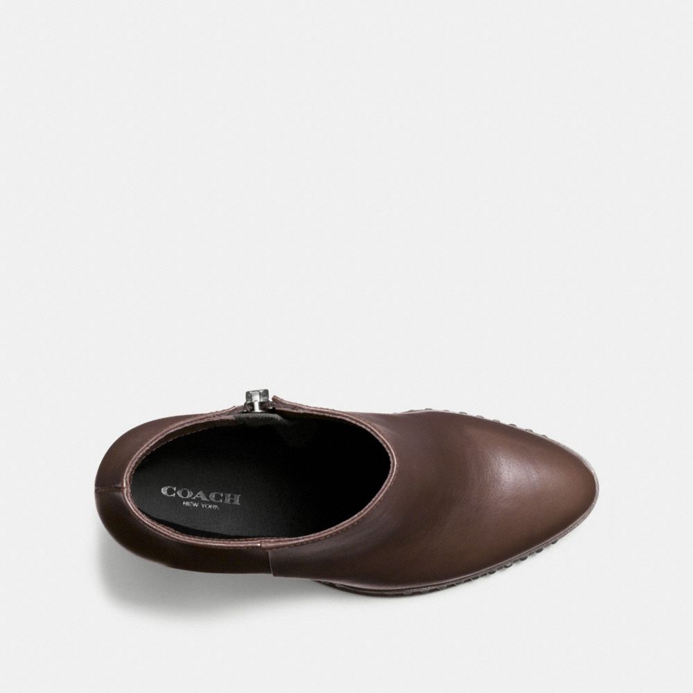 COACH®,JUSTINA BOOTIE,Leather,MINK,Inside View,Top View