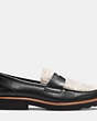 COACH®,INDIE LOAFER,Mixed Material,Black/Natural,Angle View