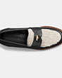 COACH®,INDIE LOAFER,Mixed Material,Black/Natural,Inside View,Top View