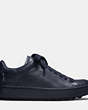 COACH®,C101 LOW TOP SNEAKER,Leather,Midnight Navy,Angle View