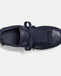 COACH®,C101 LOW TOP SNEAKER,Leather,Midnight Navy,Inside View,Top View