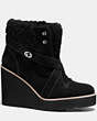 COACH®,KENNA BOOTIE,Mixed Material,Black,Front View