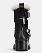 COACH®,ZIP MOTO BOOT,Leather,Black/Natural,Alternate View