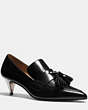COACH®,BETTY LOAFER,Leather,Black,Front View