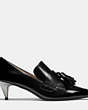 COACH®,BETTY LOAFER,Leather,Black,Angle View