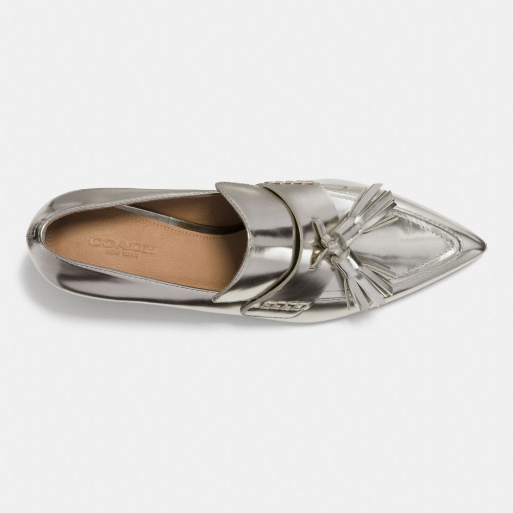COACH®,BETTY LOAFER,Leather,Silver,Inside View,Top View
