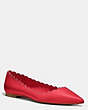 COACH®,JILL FLAT,Leather,True Red,Front View