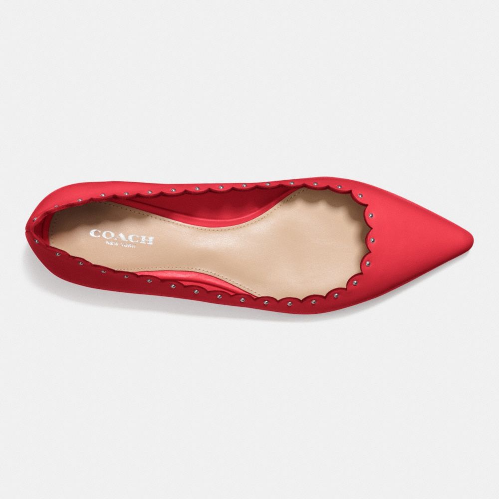 COACH®,JILL FLAT,Leather,True Red,Inside View,Top View