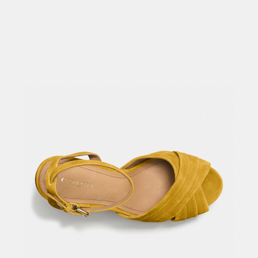 COACH®,NIKEETA HEEL,Suede,FLAX,Inside View,Top View