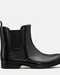 COACH®,TYLER RAINBOOT,Rubber,Black,Angle View