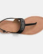 COACH®,GRACIE SWAGGER SANDAL,Leather,Black,Inside View,Top View