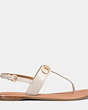 COACH®,GRACIE SWAGGER SANDAL,Leather,Chalk,Angle View