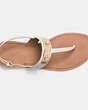 COACH®,GRACIE SWAGGER SANDAL,Leather,Chalk,Inside View,Top View