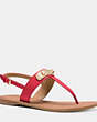 COACH®,GRACIE SWAGGER SANDAL,Leather,True Red,Front View