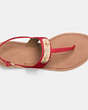 COACH®,GRACIE SWAGGER SANDAL,Leather,True Red,Inside View,Top View