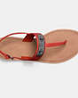 COACH®,GRACIE SWAGGER SANDAL,Leather,CARMINE,Inside View,Top View
